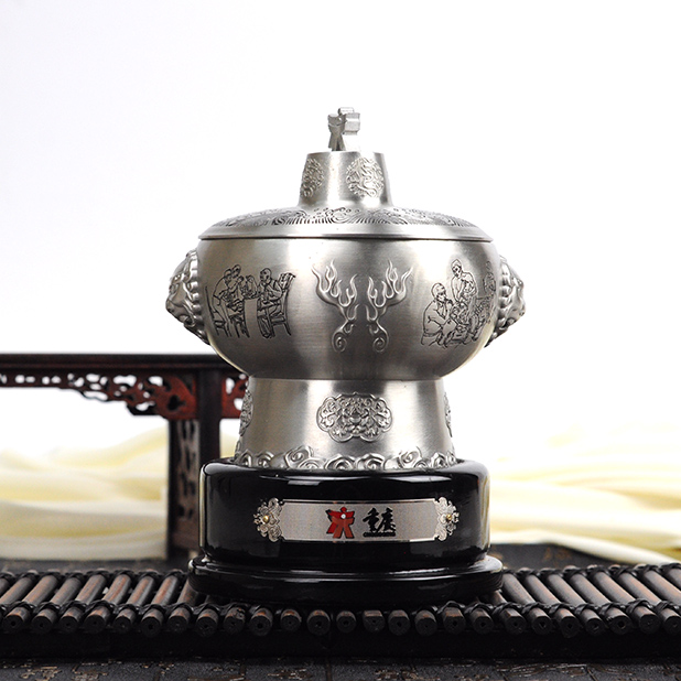 <b>重庆纯锡火锅茶叶罐 红鼎天下 红红火火</b>