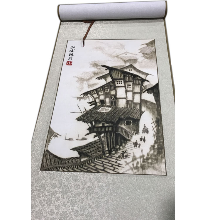 <b>三峡绣 蜀绣丝绸画轴 重庆地方特色</b>